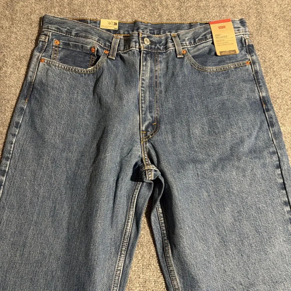 NEW Levi's Mens 550 Denim Jeans Relaxed Fit Mens Size 38X36 Blue NWT